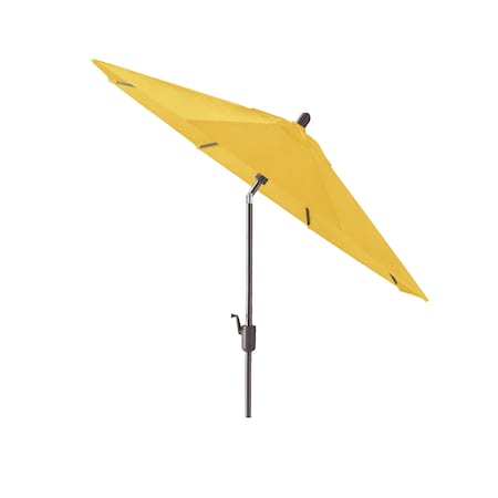 6' Round Auto Tilt Market Umbrella (Frame: Black Sapphire, Fabric: Sunbrella- Sunflower Yellow)